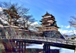 高島城と冠木橋です