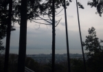 振り返ると、琵琶湖の対岸まで見渡せる