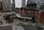局長室から東京駅がよく見える