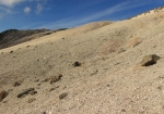頂上から少し降りたところの砂山部分