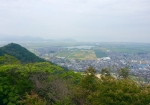 山頂から、琵琶湖側を望む