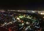 葛西方面夜景（南側）。東京湾沿いまで望む事ができました。