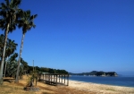 日本の渚100選の「県民の浜」。海水浴に早い時期は貸し切りで堪能できました。