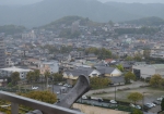福山城の天守閣からの眺め、福山市街