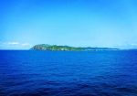 海から見た久米島