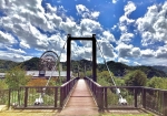 吊り橋は道の駅から小里川ダムの前まで渡れます