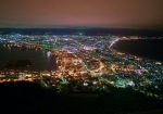 函館山の夜景?（真珠を散りばめたよう・・・。）