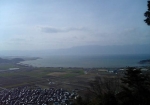 八幡山、頂上から琵琶湖を眺める