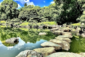 庭園の磯渡りです