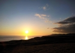 いつまでも見つめていたい襟裳岬の夕日。太陽が沈んでも、余韻の残る大絶景でした