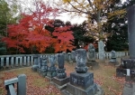 喜多院の住職たちのお墓。特別に紅葉が掛かるように植えられている。美しい。