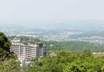 展望台からの眺め。有馬温泉街がちょこっと見える。バスターミナルから歩いてきたのだ。
